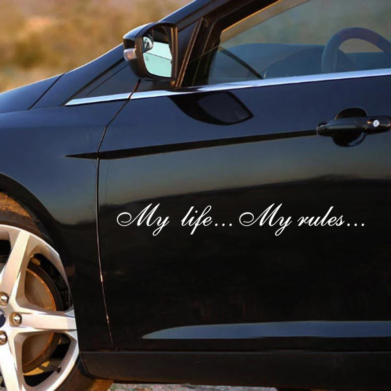 Sticker 60*8.5cm My life...My rules... Fashion Text Auto Stickers Funny Vinyl window Styling Decal Motorcycle Sticker On window
Sticker 60*8.5cm My life...My rules... Fashion Text Auto Stickers Funny Vinyl window Styling Decal Motorcycle Sticker On window