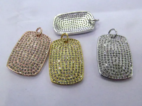 6pcs 16-30mm Micro Pave Diamond 24K Gold Rhodium Rectangle Ablong Findings Rectangle Pendant
6pcs 16-30mm Micro Pave Diamond 24K Gold Rhodium Rectangle Ablong Findings Rectangle Pendant