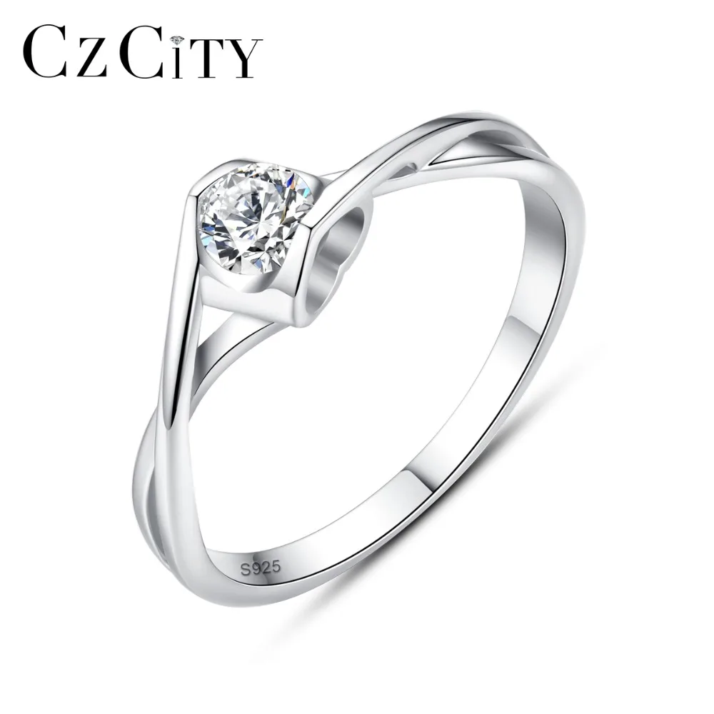 CZCITY 925 Sterling Silver Minimalist One Carat Promise Finger Ring for Women Carving S925 Female Wedding Rings Jewellery Gifts
CZCITY 925 Sterling Silver Minimalist One Carat Promise Finger Ring for Women Carving S925 Female Wedding Rings Jewellery Gifts