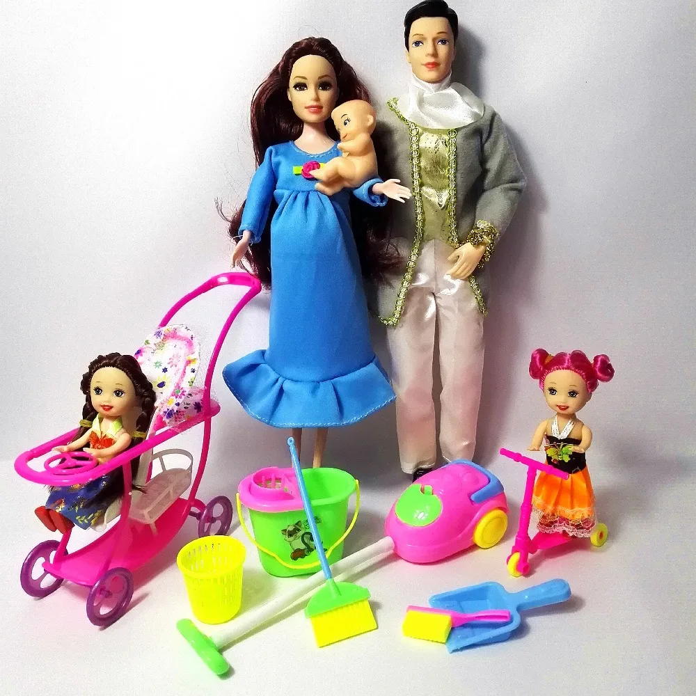 Family 5 People Dolls Suits 1 Mom /1 Dad /2 Little Kelly Girl /1 Baby Son/ Cleaning Tools Real Pregnant Doll Gifts Fashion Toys
Family 5 People Dolls Suits 1 Mom /1 Dad /2 Little Kelly Girl /1 Baby Son/ Cleaning Tools Real Pregnant Doll Gifts Fashion Toys