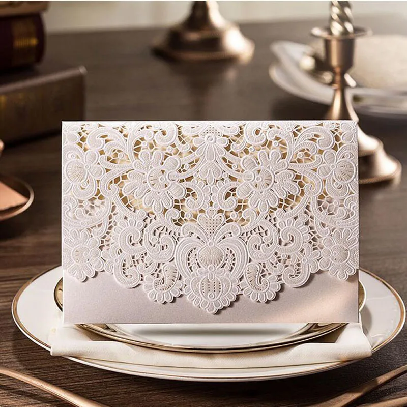 100pcs Embossed Flower Wedding Invitation Card Horizontal Laser Cut With White Hollow Flora Favors ZA5437
100pcs Embossed Flower Wedding Invitation Card Horizontal Laser Cut With White Hollow Flora Favors ZA5437