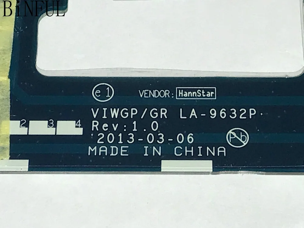 BiNFUL. В наличии абсолютно новый. Материнская плата VIWGP/GR LA 9632P для ноутбука LENOVO G500
