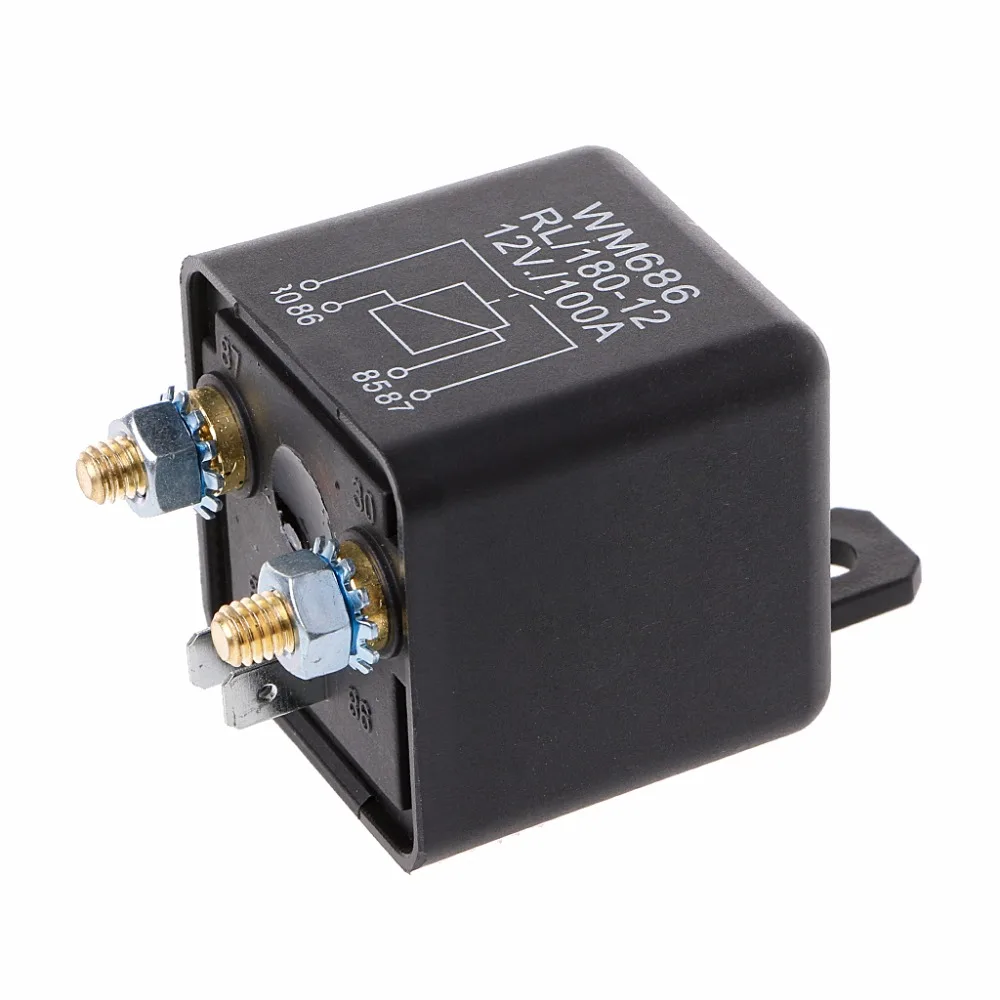 DC 12V 100Amp Start Relay 4Pin Heavy Duty ON/OFF Switch Split Charge For Auto Car 4.3x4.3x4.4cm | Обустройство дома