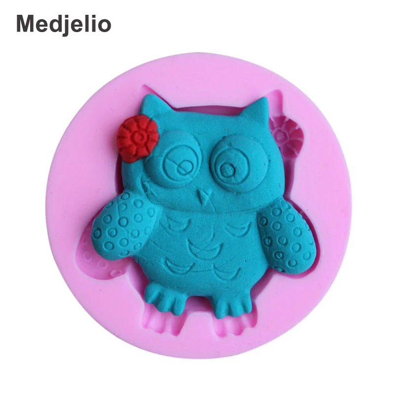 Medjelio 3D инструменты для украшения торта Кленовая Сова Пищевая силиконовая форма