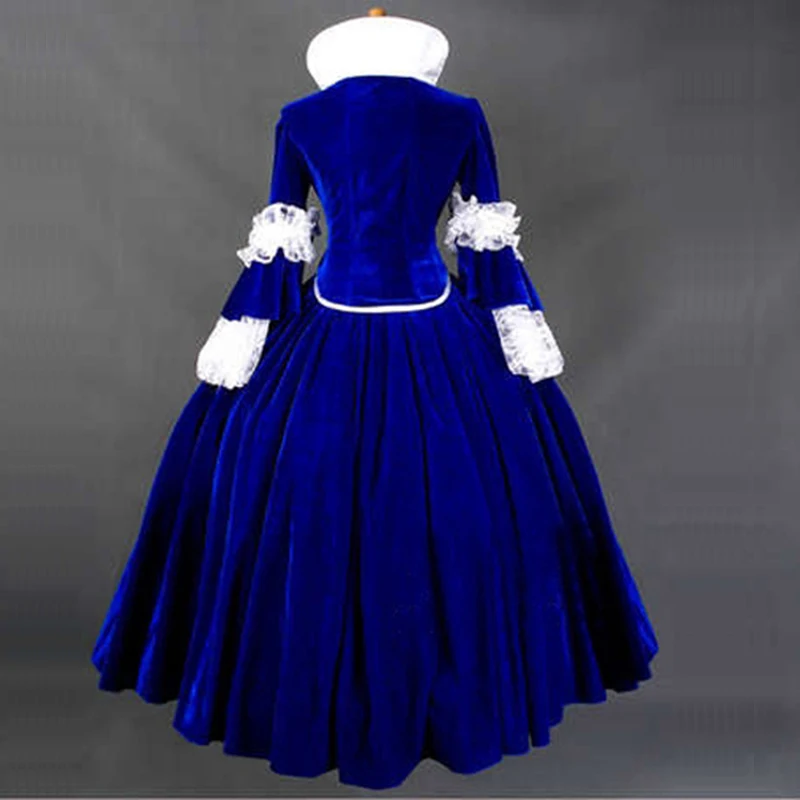 18th Century Stand Collar Long Sleeve Red/Blue Lace Bow Halloween Period Party Dress Renaissance Gothic Victorian Ball Gowns
18th Century Stand Collar Long Sleeve Red/Blue Lace Bow Halloween Period Party Dress Renaissance Gothic Victorian Ball Gowns