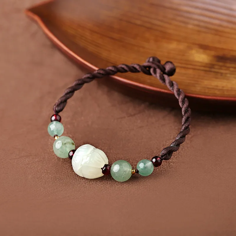 Natural Women'S Bracelet Classic Jade Bracelet'S Attached Fine Green Korean Version Of The Hand-Rope Jewelry Free Shipping
Natural Women'S Bracelet Classic Jade Bracelet'S Attached Fine Green Korean Version Of The Hand-Rope Jewelry Free Shipping