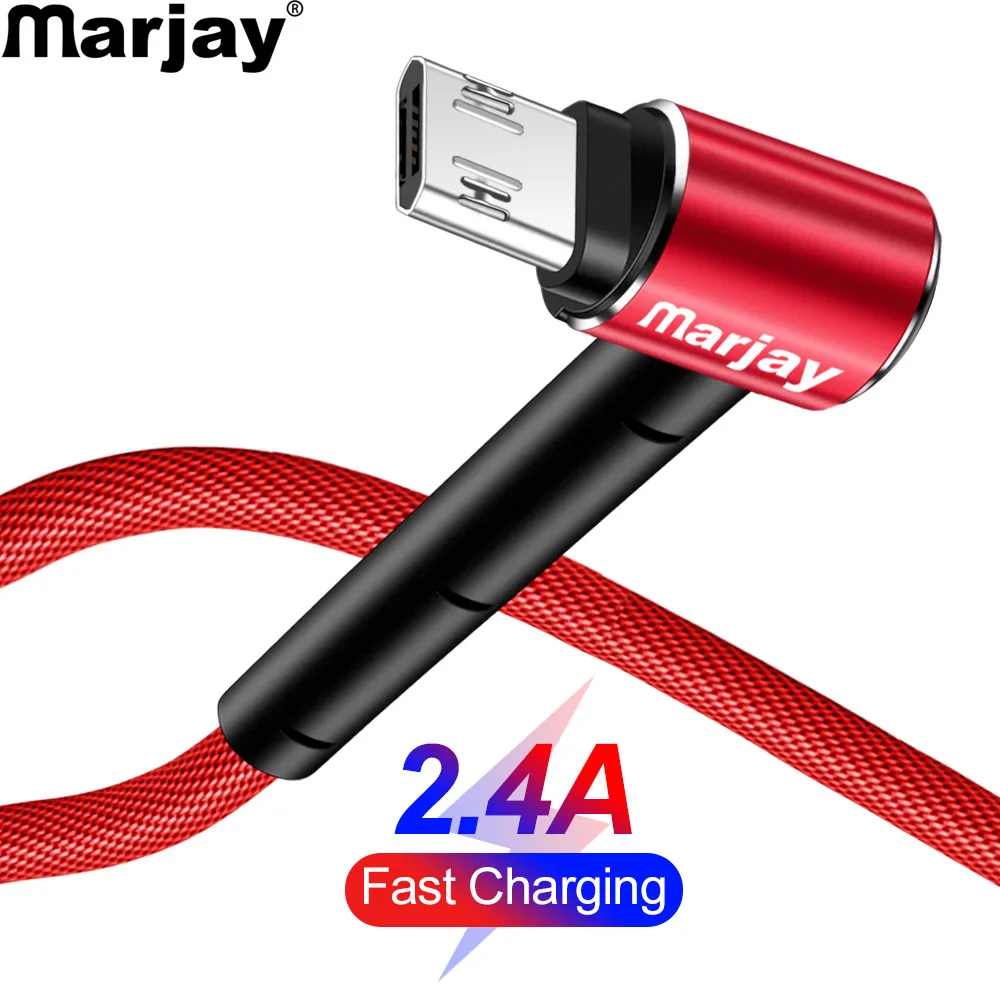Marjay Micro USB Cable 2.4A Fast Charging 90 Dgree Microusb For Samsung Xiaomi Redmi 4 Note 5 Huawei Android Phone Wire Cord
Marjay Micro USB Cable 2.4A Fast Charging 90 Dgree Microusb For Samsung Xiaomi Redmi 4 Note 5 Huawei Android Phone Wire Cord