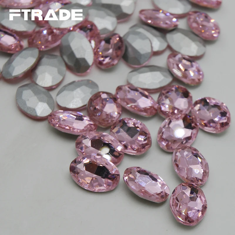 Oval Glass Rhinestone Light Pink Color 4x6mm-20x30mm Glue On Stone Crystal Pointback Button Non Holes For Clothing Accessories
Oval Glass Rhinestone Light Pink Color 4x6mm-20x30mm Glue On Stone Crystal Pointback Button Non Holes For Clothing Accessories