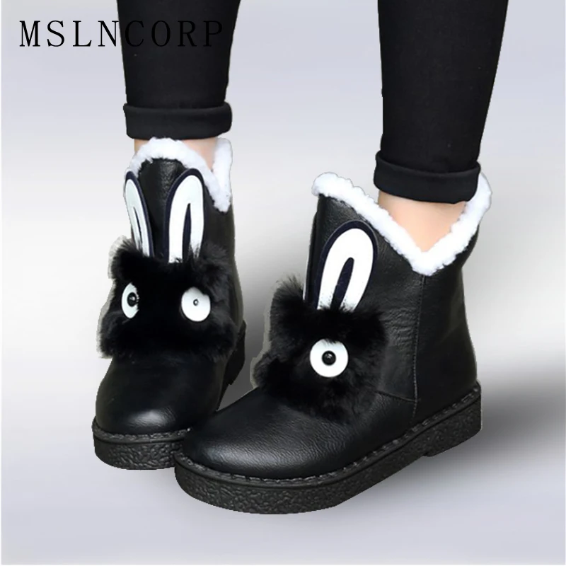size 34-45 Autumn Winter Women Animal Rabbit Ankle Boots Black gray white warm Snow Boots Casual Platform Leather Boots Shoes
size 34-45 Autumn Winter Women Animal Rabbit Ankle Boots Black gray white warm Snow Boots Casual Platform Leather Boots Shoes