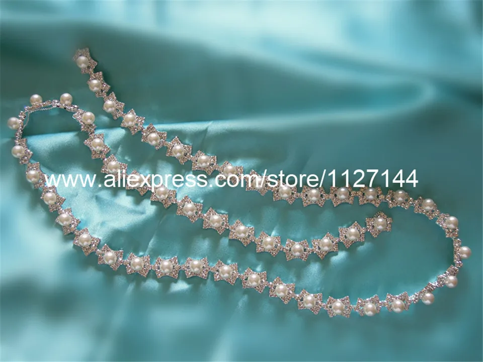 (10 yards) Wholesale silver clear rhinestone pearl trim for wedding evening dresses WDD0654
(10 yards) Wholesale silver clear rhinestone pearl trim for wedding evening dresses WDD0654
