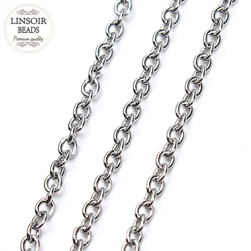 5meter/lot Stainless Steel Open Link Chain For Jewelry Diy Silver Color Metal Tone Bracelet Chains Necklace Findings F3610
5meter/lot Stainless Steel Open Link Chain For Jewelry Diy Silver Color Metal Tone Bracelet Chains Necklace Findings F3610