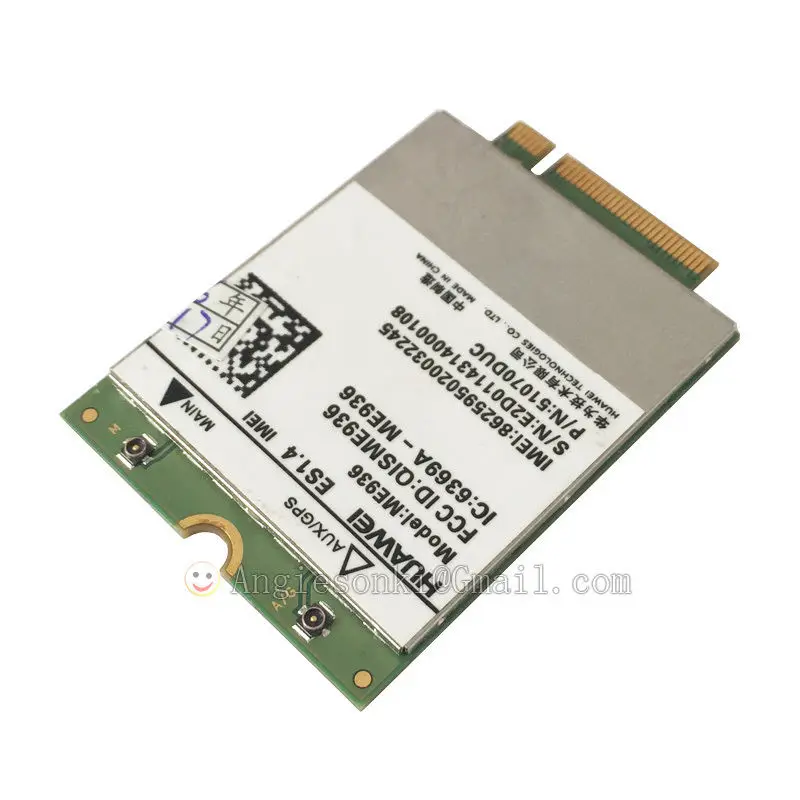 ME936 LTE 100M for Unlocked HUAWEI Mobile Broadband M.2 Quad-band WCDMA/HSDPA/HSUPA/HSPA+ GPRS/EDGE WWAN 4G Wireless Module Card
ME936 LTE 100M for Unlocked HUAWEI Mobile Broadband M.2 Quad-band WCDMA/HSDPA/HSUPA/HSPA+ GPRS/EDGE WWAN 4G Wireless Module Card