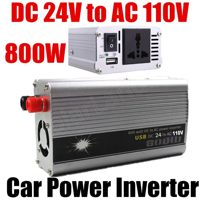 800W WATT DC 24V to AC 110V Portable USB Car Power Inverter Adapter Charger Voltage Converter Transformer Universal
800W WATT DC 24V to AC 110V Portable USB Car Power Inverter Adapter Charger Voltage Converter Transformer Universal
