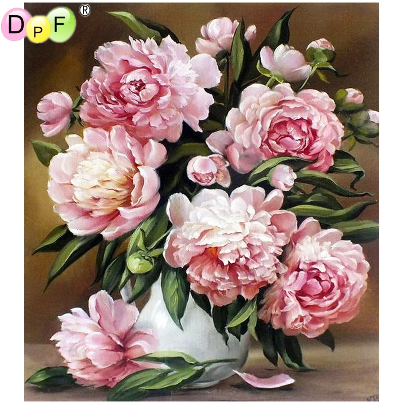 DPF 5D Round full Diamond Embroidery Needlework pink white peony vase Diamond painting Cross Stitch diamond Mosaic decor crafts
DPF 5D Round full Diamond Embroidery Needlework pink white peony vase Diamond painting Cross Stitch diamond Mosaic decor crafts