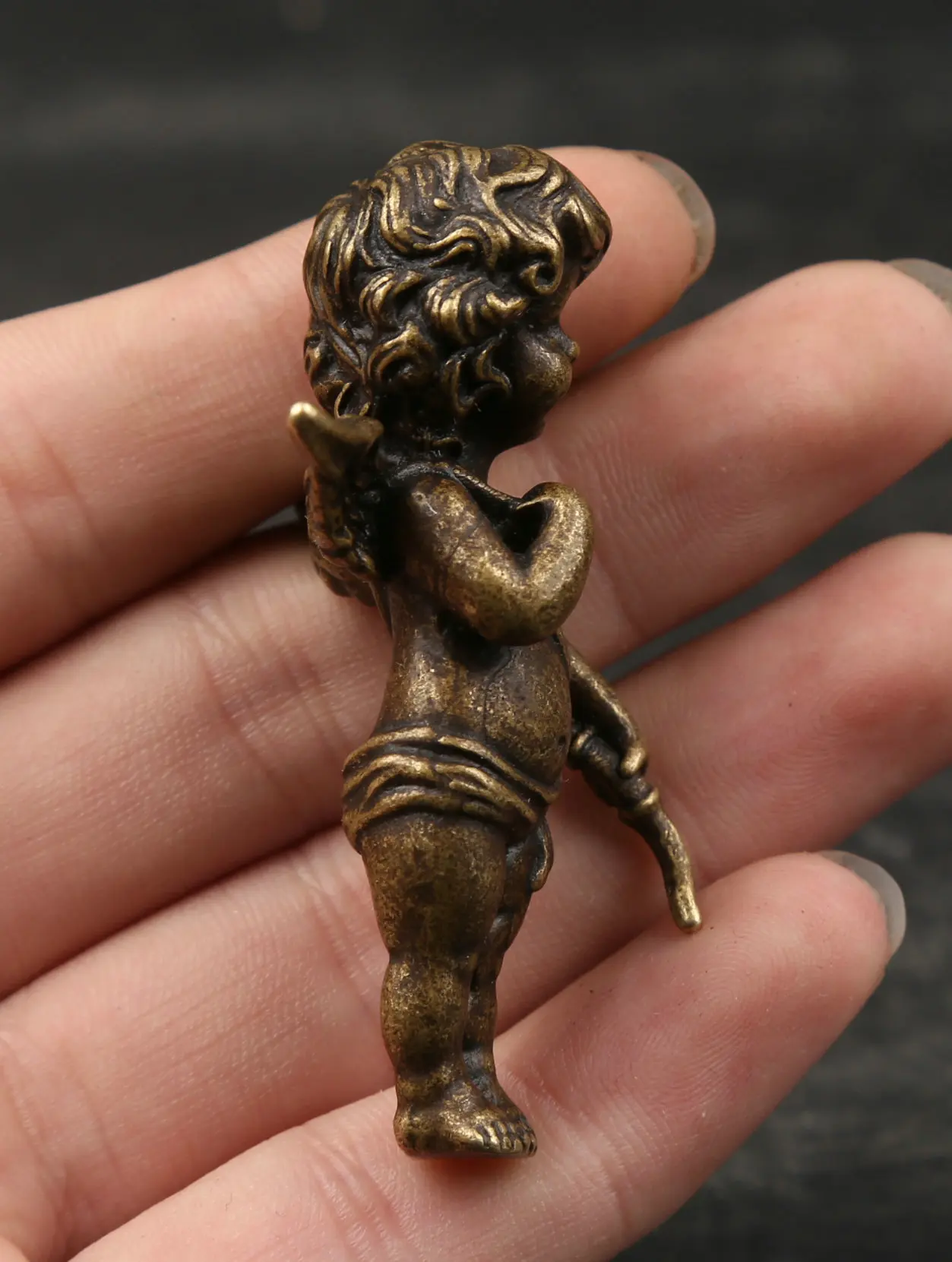 61MM/2.4"Collect Curio Rare China Fengshui Small Bronze Exquisite Lovely Greek Cupid Love Little Angel Ornament Mini Statue 64g
61MM/2.4"Collect Curio Rare China Fengshui Small Bronze Exquisite Lovely Greek Cupid Love Little Angel Ornament Mini Statue 64g