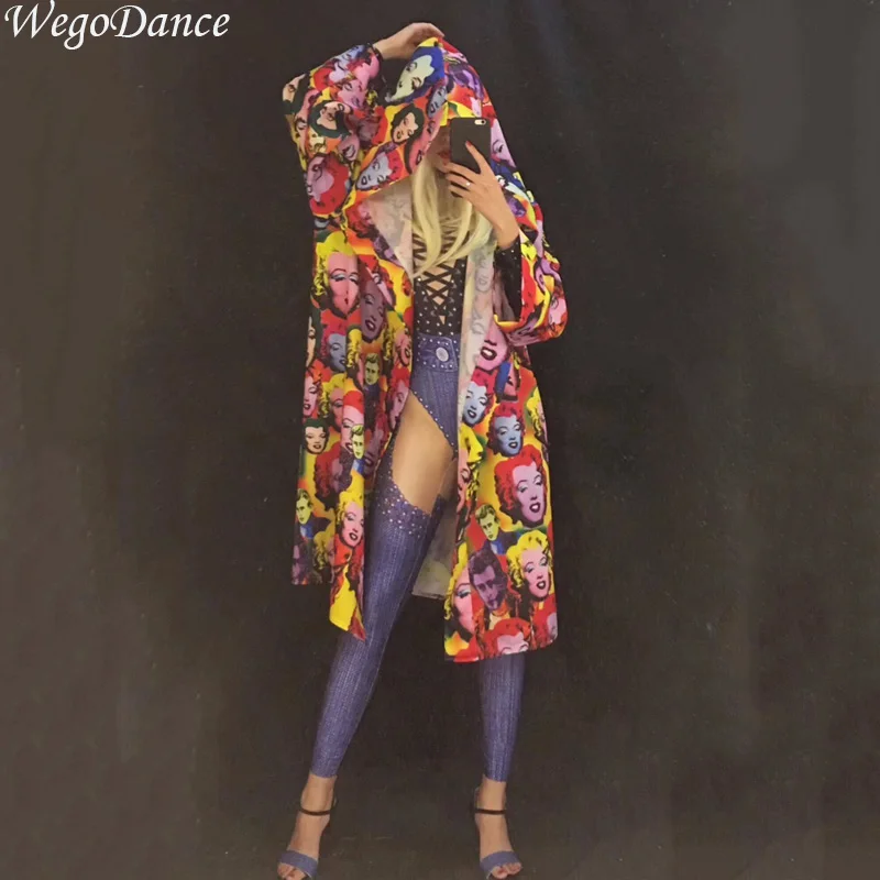 new fashion Sexy Stage Monroe Face Women Coat Nightclub Stage singer Wear Costume freeshipping
new fashion Sexy Stage Monroe Face Women Coat Nightclub Stage singer Wear Costume freeshipping