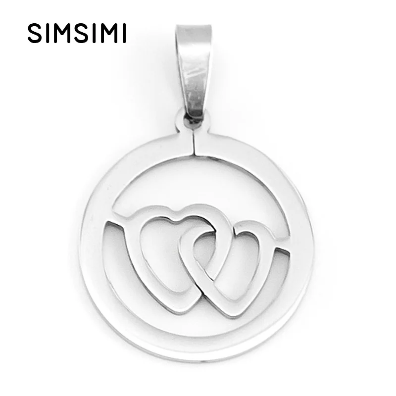 Simsimi Couples heart pendant high polished round Pendant stainless steel DIY Necklace for women wholesale 10pcs
Simsimi Couples heart pendant high polished round Pendant stainless steel DIY Necklace for women wholesale 10pcs