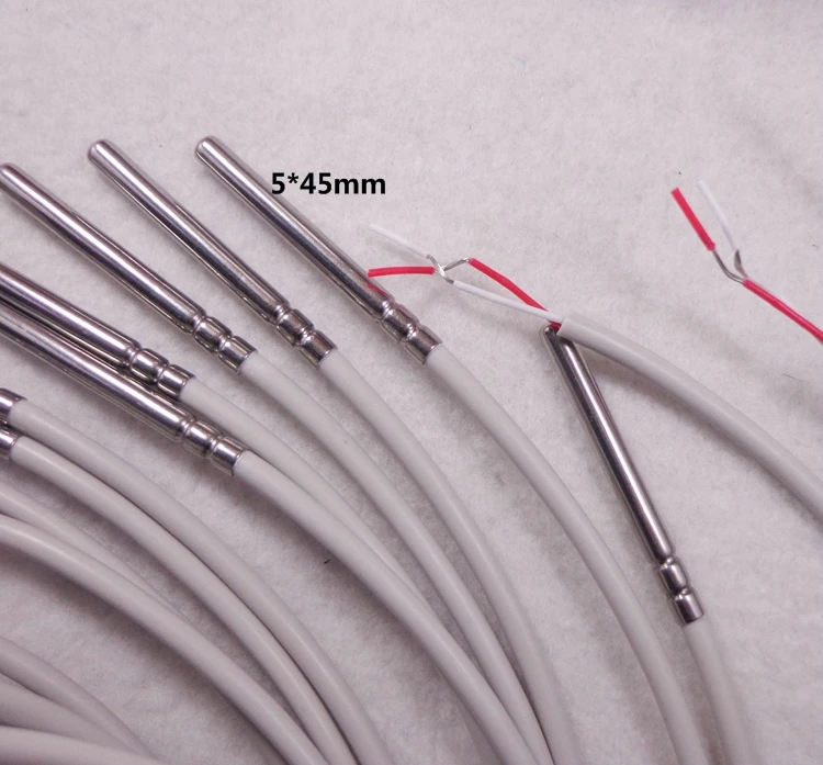 1 meters NTC50K Temperature Sensor 2 Wire with PVC Coated Probe 45mm*5mm Length*Dia. 0-95 centigrade iSentrol Electronics
1 meters NTC50K Temperature Sensor 2 Wire with PVC Coated Probe 45mm*5mm Length*Dia. 0-95 centigrade iSentrol Electronics