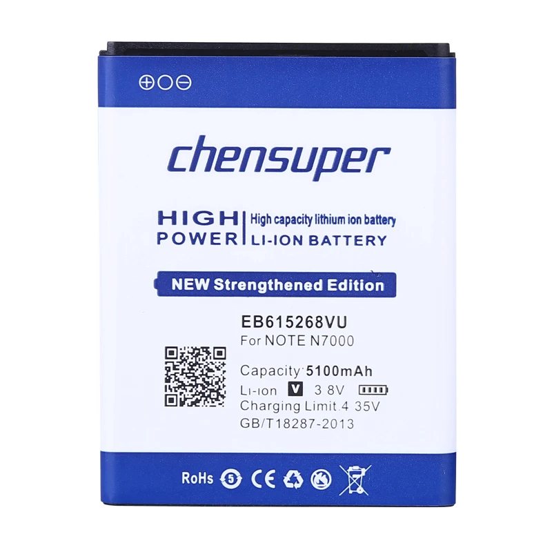 chensuper 5100mAh EB615268VU Battery for Samsung Galaxy Note N7000 I9220 i717 i889 i9228 N7005 i717 T879 N7102 N7108 N719
chensuper 5100mAh EB615268VU Battery for Samsung Galaxy Note N7000 I9220 i717 i889 i9228 N7005 i717 T879 N7102 N7108 N719