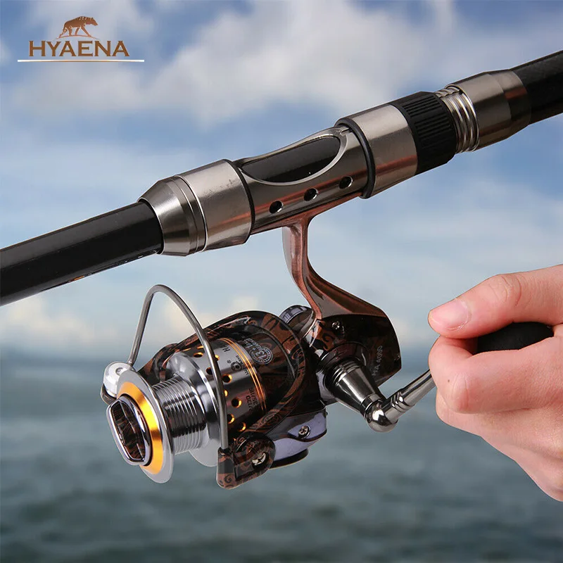 Hyaena 13+1 Bearing Metal Spinning Reel Fishing Saltwater Carp Right And Left Interchange Handle Tools | Спорт и развлечения