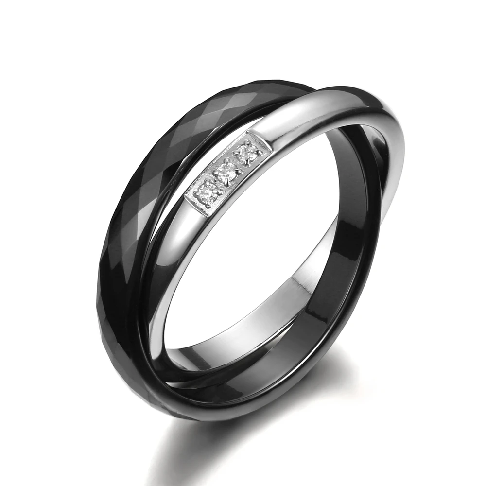New Fashion Ceramic Women Rings Black&White Color Ceramic Cross Stainless Steel Ring Unique Double Cross Wedding Rings For Women
New Fashion Ceramic Women Rings Black&White Color Ceramic Cross Stainless Steel Ring Unique Double Cross Wedding Rings For Women