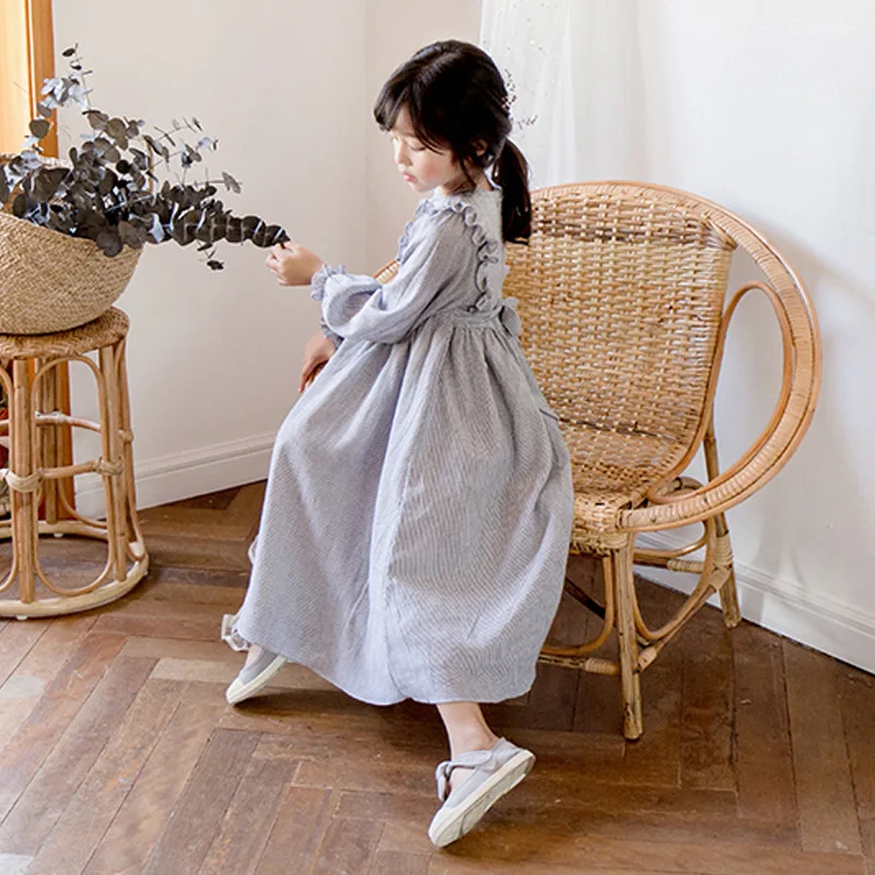 Autumn Winter Spring Girl Fall Dresses Petal Sleeves Maxi Long Teen Children Dresses Girls 12 10 14 Years Striped Cotton
Autumn Winter Spring Girl Fall Dresses Petal Sleeves Maxi Long Teen Children Dresses Girls 12 10 14 Years Striped Cotton