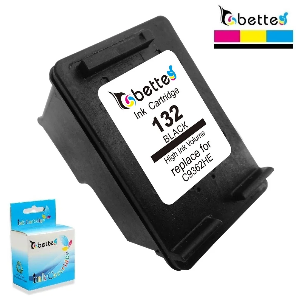 Bette Ink Cartridge Replacement for HP 132 Officejet 6300 All-in-One 6301 6304 6305 6307 6308 6310 Photosmart C3190 C3193 C3194
Bette Ink Cartridge Replacement for HP 132 Officejet 6300 All-in-One 6301 6304 6305 6307 6308 6310 Photosmart C3190 C3193 C3194