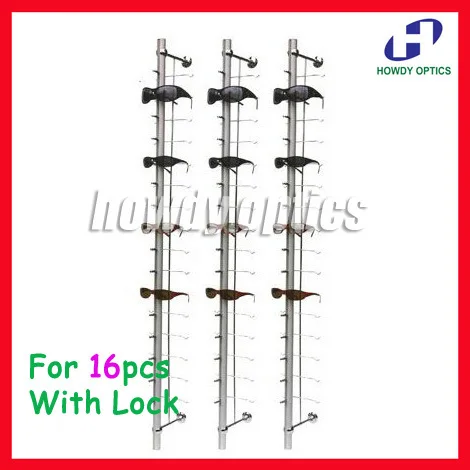 ST016L hold for 16pcs aluminium sunglasses Lockable eyeglass display rod rack with lock
ST016L hold for 16pcs aluminium sunglasses Lockable eyeglass display rod rack with lock