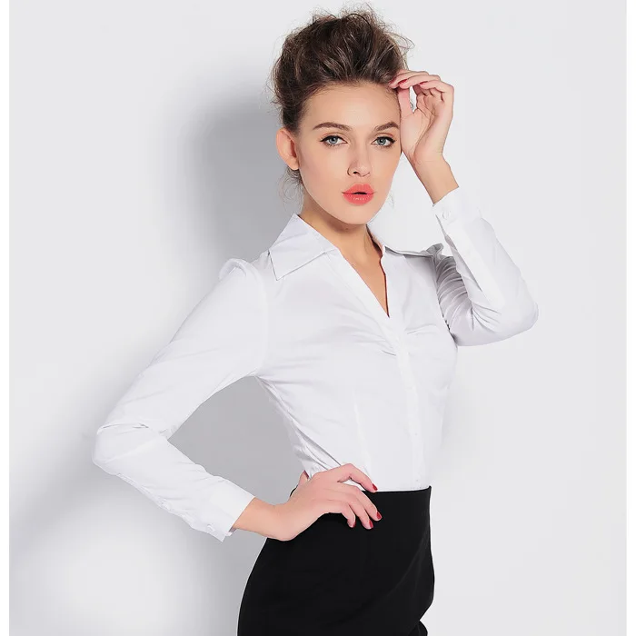 Women's Body Shirt Blouses 2017 Women Shirts Blusa Tops Long Sleeve Bodysuit White Blue Office Work Wear Clothes
Women's Body Shirt Blouses 2017 Women Shirts Blusa Tops Long Sleeve Bodysuit White Blue Office Work Wear Clothes