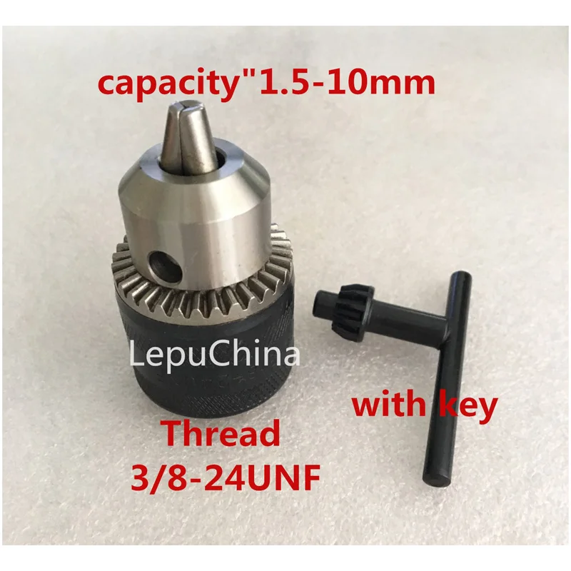 Drill chuck Key type 1.5-10mm capacity 3/8-24UNF thread high quality power tools drill chuck power tool accessories
Drill chuck Key type 1.5-10mm capacity 3/8-24UNF thread high quality power tools drill chuck power tool accessories