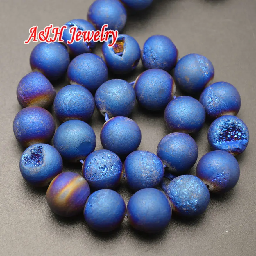 Natural Semi-precious Stone Dark Blue Plated Natural Drusy Geode 8~12mm Strand Loose Round Beads
Natural Semi-precious Stone Dark Blue Plated Natural Drusy Geode 8~12mm Strand Loose Round Beads