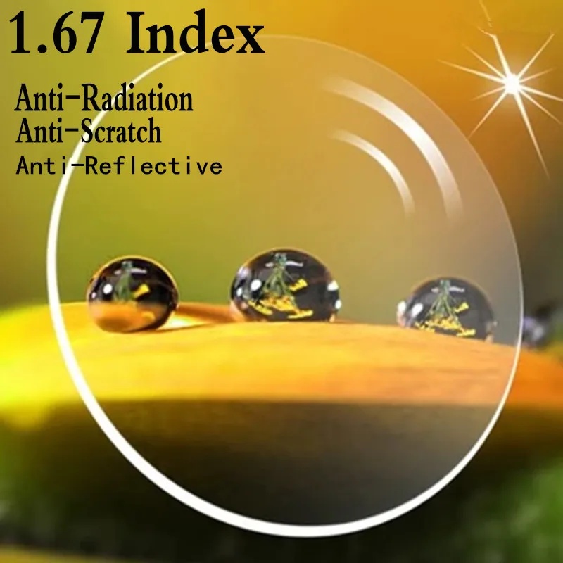 1.67 Index Aspherical Prescriptions Lens Ultra Thin Optical Anti-scratch Radiation for Myopia Presbyopia Glasses Lens 2PCS
1.67 Index Aspherical Prescriptions Lens Ultra Thin Optical Anti-scratch Radiation for Myopia Presbyopia Glasses Lens 2PCS