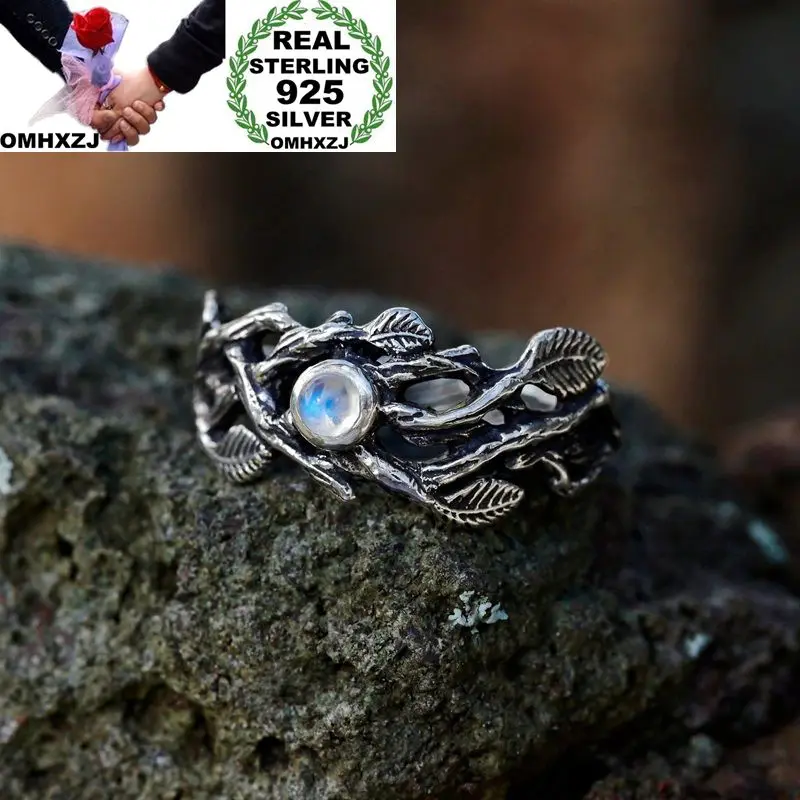 OMHXZJ Wholesale European Fashion Woman Man Party Wedding Gift Silver White Leaves Moonstone Taiyin Ring RR327
OMHXZJ Wholesale European Fashion Woman Man Party Wedding Gift Silver White Leaves Moonstone Taiyin Ring RR327