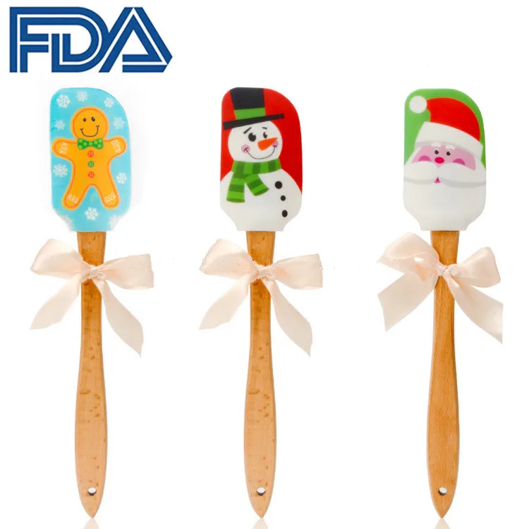 Food grade silicone butter scraper wooden handle scraper cake cream mixing knifeChristmas gift Baking tools
Food grade silicone butter scraper wooden handle scraper cake cream mixing knifeChristmas gift Baking tools