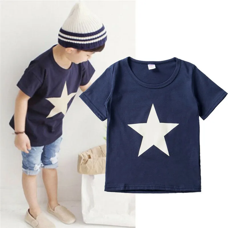 2-7T Toddler Kids baby Boys Summer Top Short Sleeve T-Shirt Stars Print Children Clothing Cute Tee Cute brand tshirt
2-7T Toddler Kids baby Boys Summer Top Short Sleeve T-Shirt Stars Print Children Clothing Cute Tee Cute brand tshirt