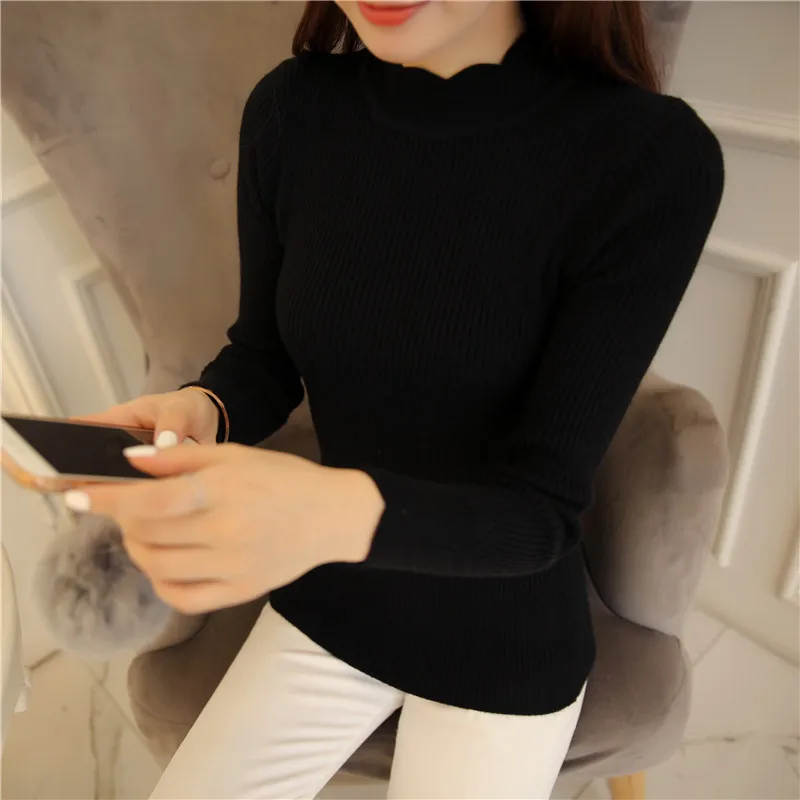 2019 Korean Fashion Women Sweaters and Pullovers Sueter Mujer Ruffled Sleeve Turtleneck Solid Slim Sexy Elastic Women Tops
2019 Korean Fashion Women Sweaters and Pullovers Sueter Mujer Ruffled Sleeve Turtleneck Solid Slim Sexy Elastic Women Tops