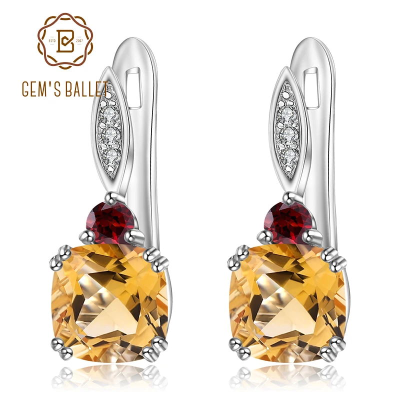 GEM'S BALLET 5.21Ct Natural Citrine Garnet Gemstone Earrings 925 Sterling Silver Stud Earrings for Women Wedding Fine Jewelry
GEM'S BALLET 5.21Ct Natural Citrine Garnet Gemstone Earrings 925 Sterling Silver Stud Earrings for Women Wedding Fine Jewelry