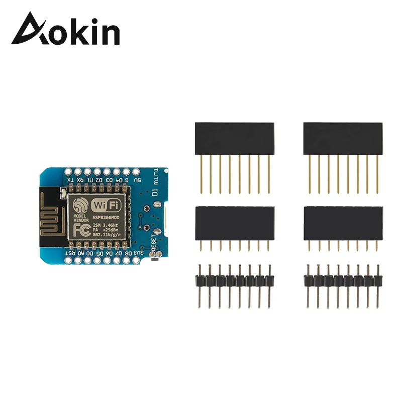 ESP8266 ESP-12 ESP12 ESP-12F Wemos D1 Mini WiFi макетная плата Micro USB 3,3 V на основе ESP-8266EX 11 цифровых контактов NodeMCU Lua
ESP8266 ESP-12 ESP12 ESP-12F Wemos D1 Mini WiFi макетная плата Micro USB 3,3 V на основе ESP-8266EX 11 цифровых контактов NodeMCU Lua