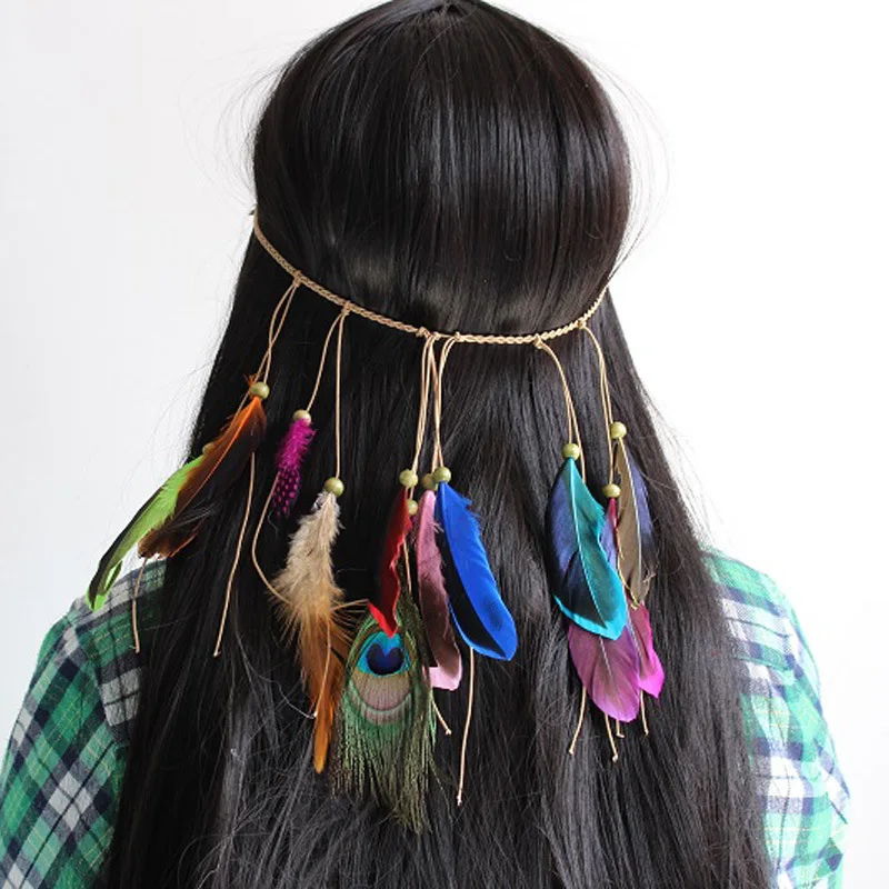 Girls Colorful Feather Boho Hair Bands Hippie Festival Gypsy Tribe Beads Headband Bohemian Peacock Retro Hair Accessorie HC19013
Girls Colorful Feather Boho Hair Bands Hippie Festival Gypsy Tribe Beads Headband Bohemian Peacock Retro Hair Accessorie HC19013