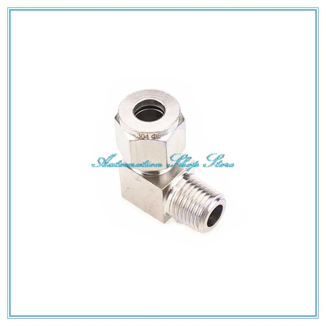 6 8 10 12mm Pipe OD to 1/8" 1/4" 3/8" 1/2" Male Thread 304 SS Stainless Steel Elbow Double Ferrule Tube Pipe Fittings Connector
6 8 10 12mm Pipe OD to 1/8" 1/4" 3/8" 1/2" Male Thread 304 SS Stainless Steel Elbow Double Ferrule Tube Pipe Fittings Connector