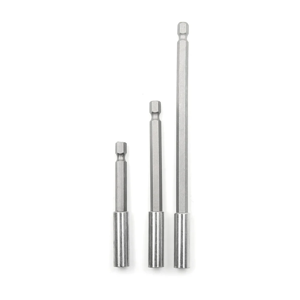 New 3Pcs/set 1/4" Hex Magnetic Bit Holder 75/100/150mm Shank Screwdriver Bars Power Extension Drill Driver Accessories Tool |