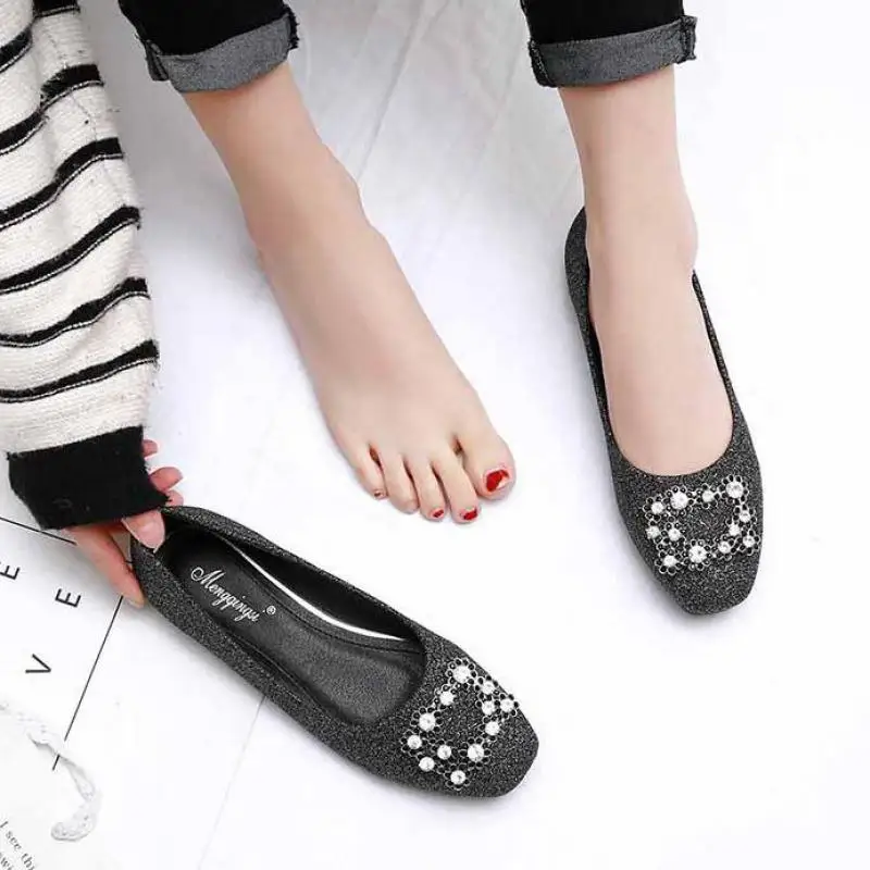 Rhinestone Sequins Large Size Women Flat Shoes Ladies Beaded Flash Wedding Shoes Party Flats Slip-on Loafers Lazy Boat Shoes
Rhinestone Sequins Large Size Women Flat Shoes Ladies Beaded Flash Wedding Shoes Party Flats Slip-on Loafers Lazy Boat Shoes