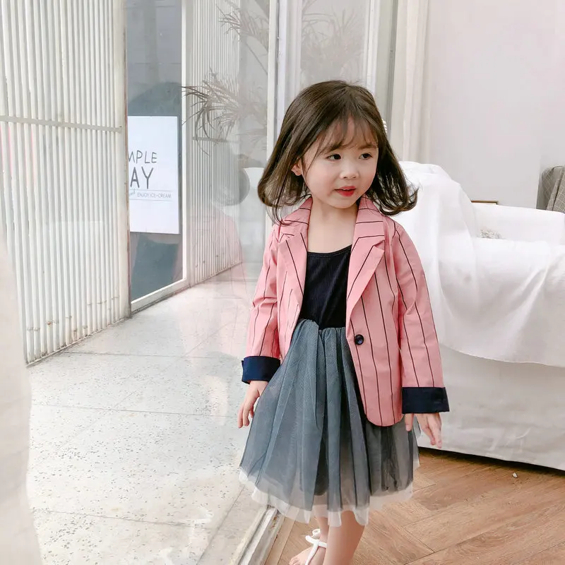 Korean Fashion New Baby Girl Jackets Kids Casual Blazer Coat Toddler Girl Long Sleeve Outwear Kids Vertical Striped Blazer Coats
Korean Fashion New Baby Girl Jackets Kids Casual Blazer Coat Toddler Girl Long Sleeve Outwear Kids Vertical Striped Blazer Coats