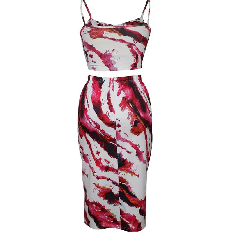 New Two Piece Set Women Tie Dye Knotted Crop Top and Skinny Skirt Sets Ladies Sleeveless Sexy Summer 2019
New Two Piece Set Women Tie Dye Knotted Crop Top and Skinny Skirt Sets Ladies Sleeveless Sexy Summer 2019