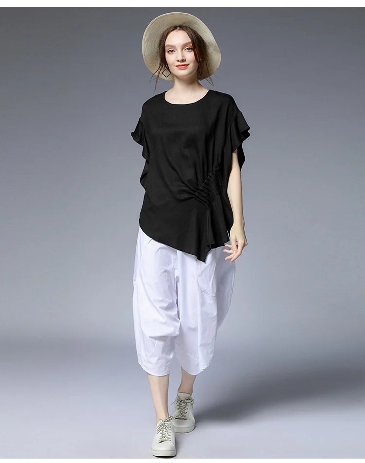 Summer Fashion shirt ruffles irregular rayon linen street wear asymmetrical casual blouse tops plus size oversized camisa tee4XL
Summer Fashion shirt ruffles irregular rayon linen street wear asymmetrical casual blouse tops plus size oversized camisa tee4XL