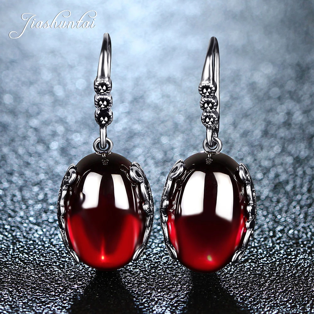 Женские серьги из серебра 925 пробы с красными и желтыми камнями|earrings for|earrings for