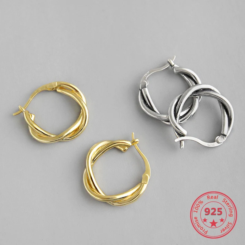 925 Sterling Silver Earrings Vintage Old Woven Twist Female Earrings Earrings Personalized Gold-plated Earrings
925 Sterling Silver Earrings Vintage Old Woven Twist Female Earrings Earrings Personalized Gold-plated Earrings
