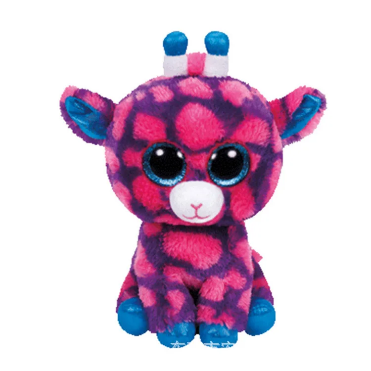TY бини Боос большие глаза Оригинал 6 "18 см небо высокий Жираф Bambi Beanie Детские