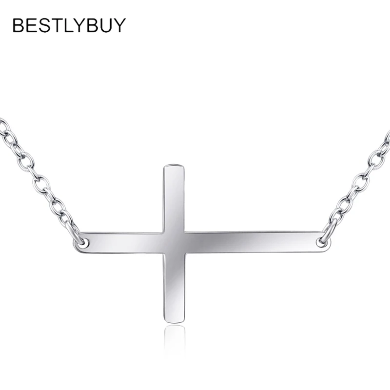 BESTLYBUY 925 Sterling Silver Women High Quality Sideway Cross Pendant Necklace For women Party Jewelry
BESTLYBUY 925 Sterling Silver Women High Quality Sideway Cross Pendant Necklace For women Party Jewelry