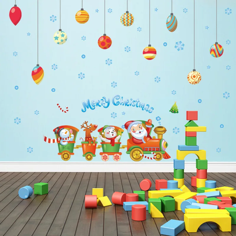 DIY Train Christmas Ball New Year Glass Wall Sticker Living Room Glass Window Background Decoration Removable Wall Sticker
DIY Train Christmas Ball New Year Glass Wall Sticker Living Room Glass Window Background Decoration Removable Wall Sticker